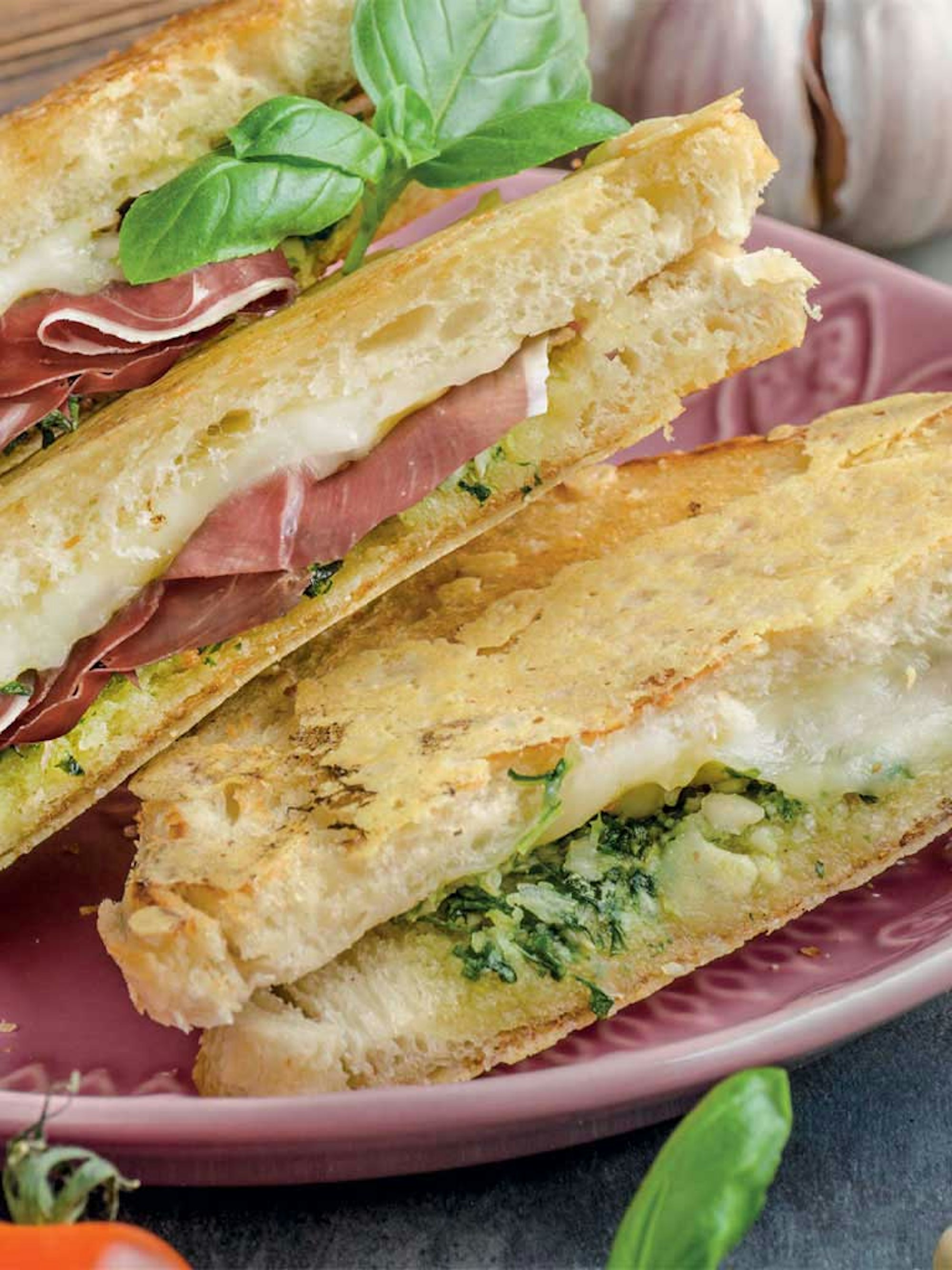 Contact Grill Pesto, Prosciutto and Mozzarella Panini recipe | House blog