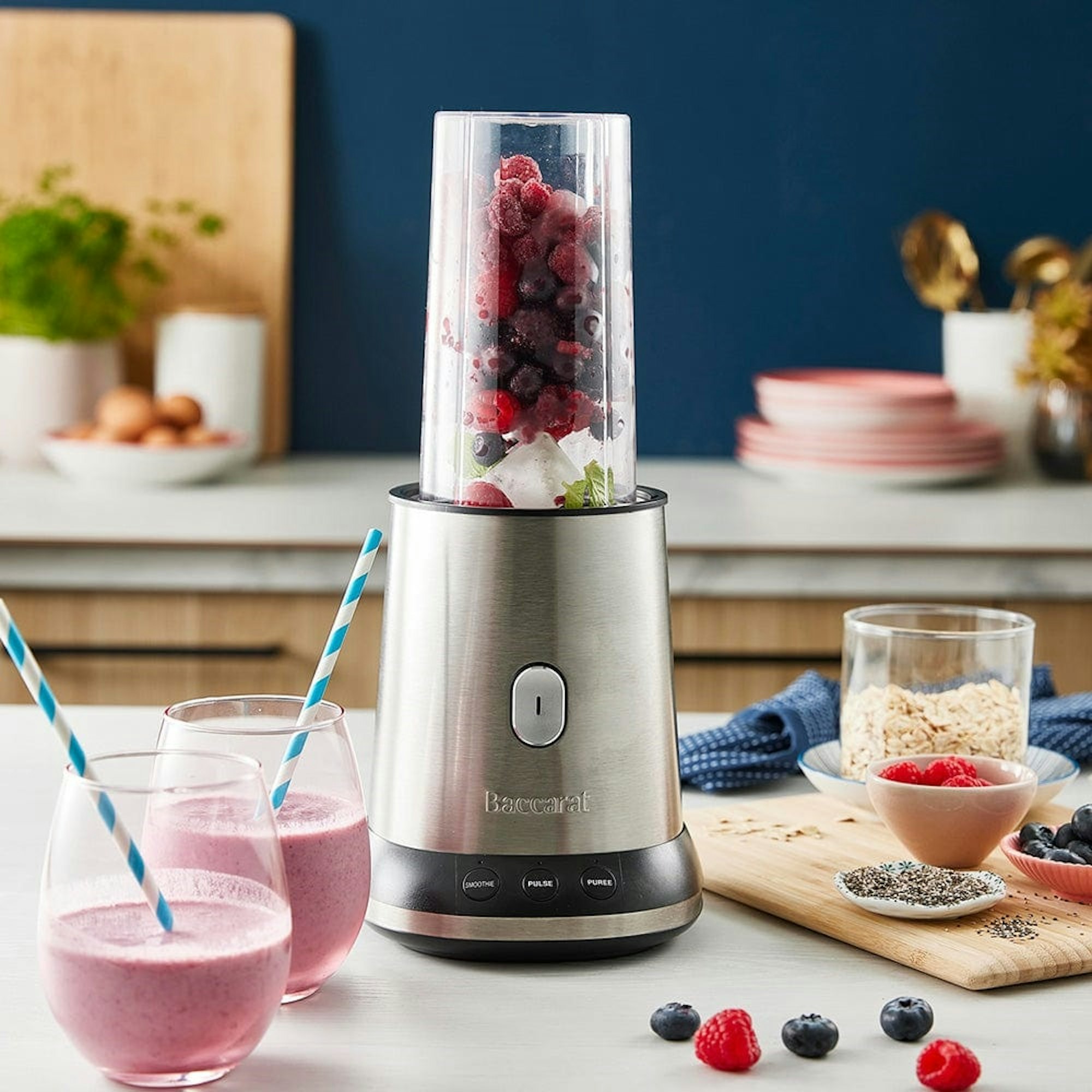 Baccarat Blender with juice thats been blended